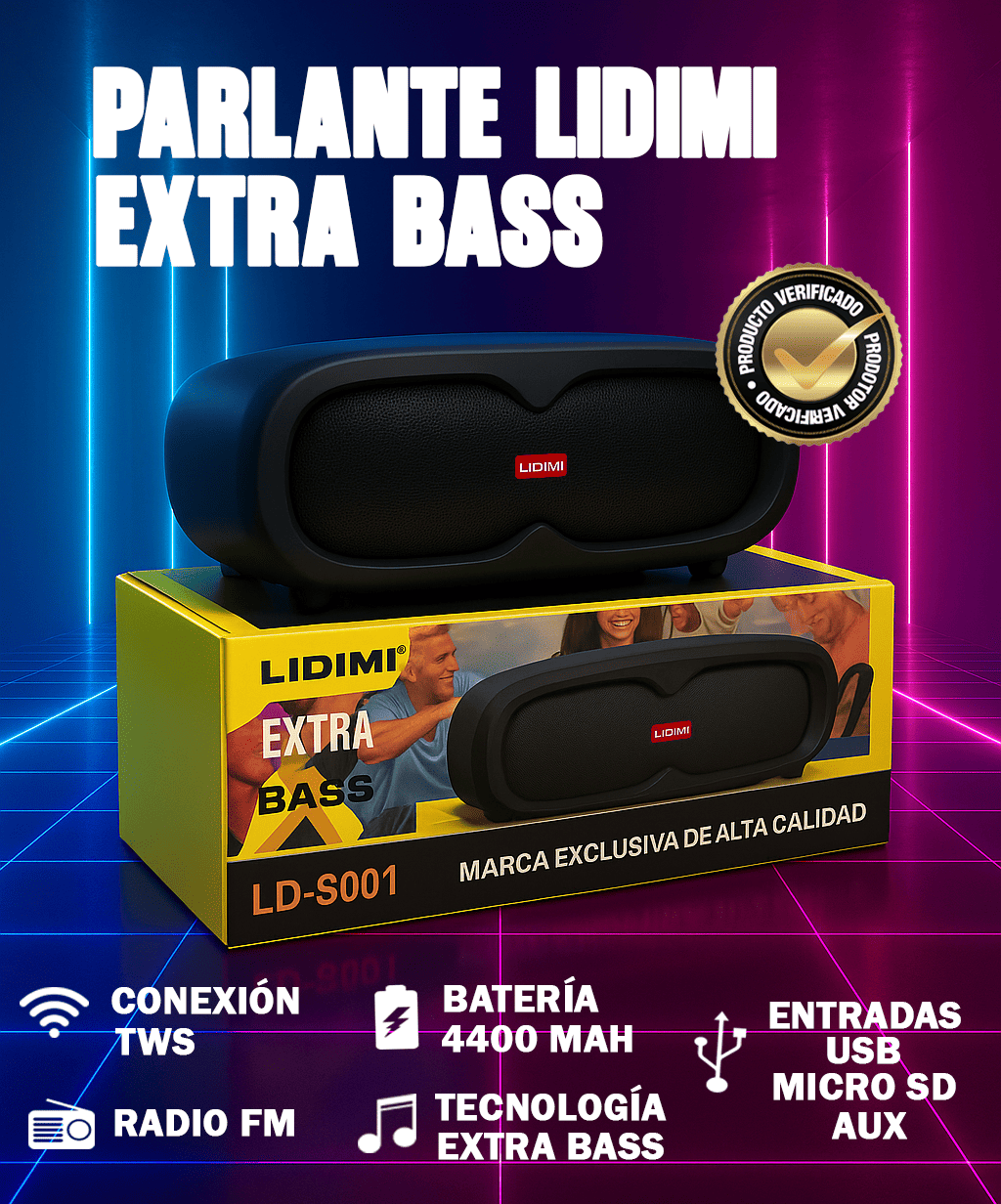 PARLANTE LIDIMI S001 CON EXTRA BASS