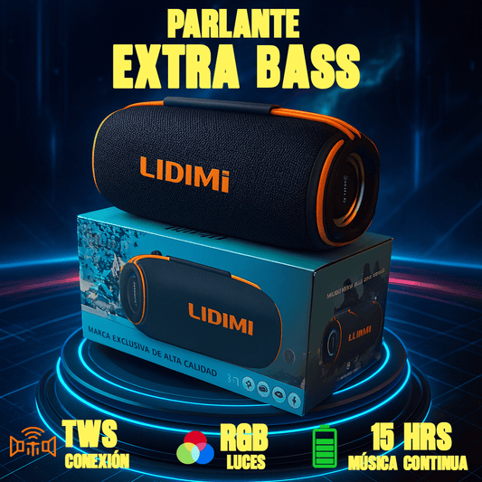 PARLANTE LIDIMI S607 PORTATIL® CON EXTRA BASS